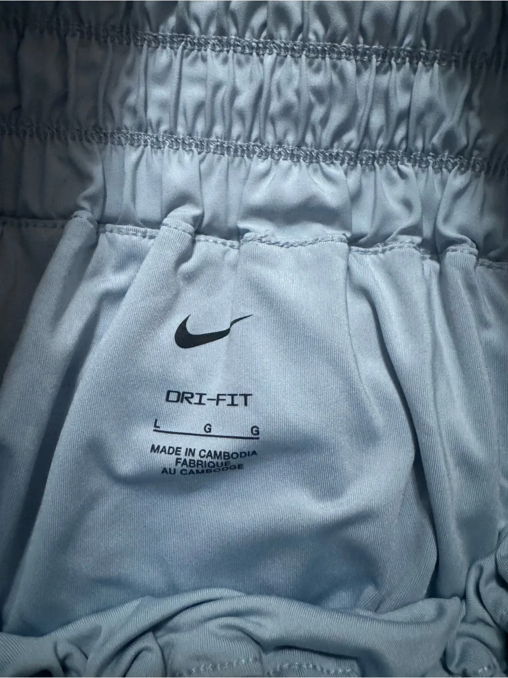 Nike Women's One Dr-Fit Ultra High Waist 3” Pale Blue Athletic Shorts
